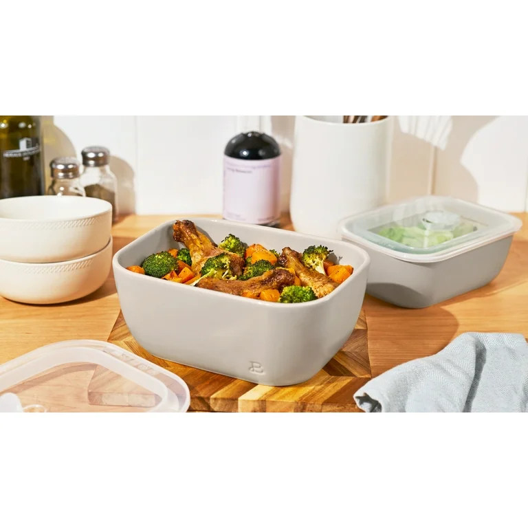Beautiful 4-Piece Stoneware Bake and Store Set, Porcini Taupe by Drew Barrymore | Walmart (US)