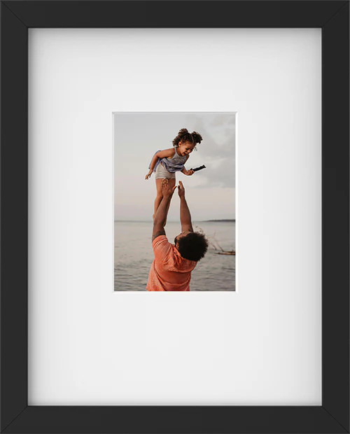 Black - 11x14 - Wood Picture Frame + Custom Mat by Bobby Berk | Print and Frame Photos Online | Frameology