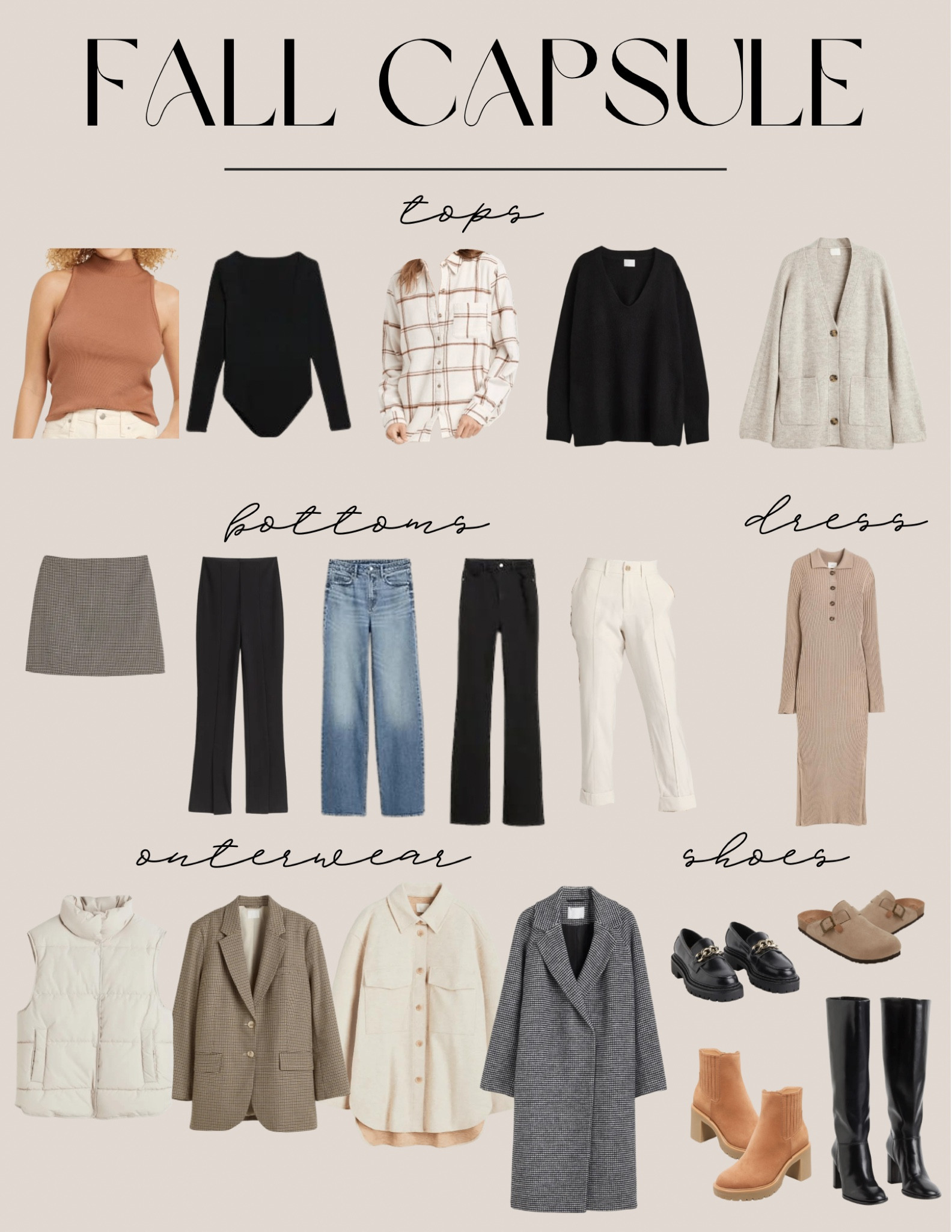 Fall fashion capsule

#LTKunder50 #LTKstyletip #LTKunder100