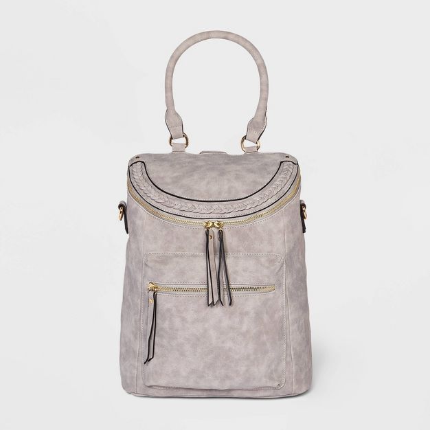 VR NYC Multi Zip Tote Handbag - Gray | Target