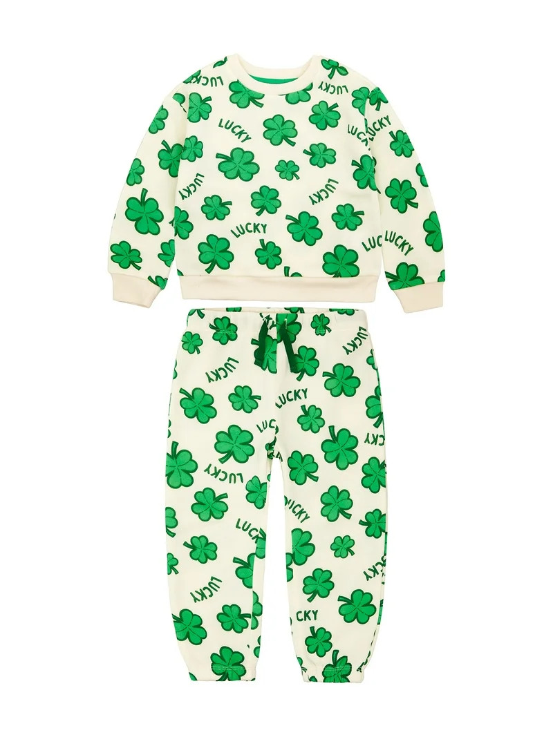 Way To Celebrate Baby St. Patrick's Day Jogger Set, Sizes 0-3M-6-9M | Walmart (US)