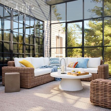 Have you planned your outdoor living space yet for this year? We are loving this 3-piece outdoor sectional sofa! With a natural rattan body and deep seats, it’s ideal for entertaining all the family during the warmer months  

#LTKSeasonal #LTKhome #LTKfamily