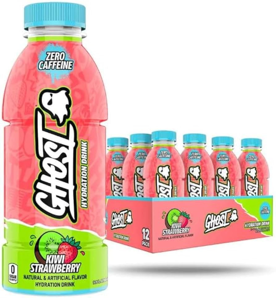 Ghost Hydration Drink- Kiwi Strawberry - Pack of 12, 16.9 Fl Oz Bottles | Amazon (US)