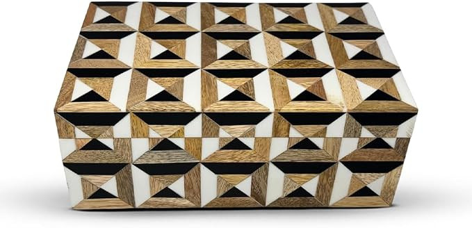 Perilla Home Home Decor Decorative Storage Wooden Box Small Era Organizer Tool Stash Card Craft T... | Amazon (US)