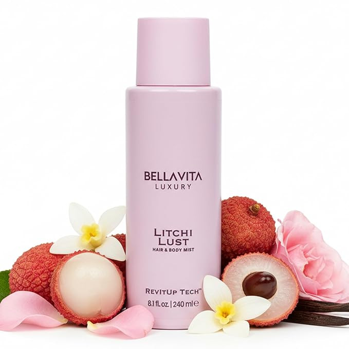 Bellavita Luxury Litchi Lust Hair & Body Mist for Women | Sweet Fruity Body Spray | Refreshing Ha... | Amazon (US)