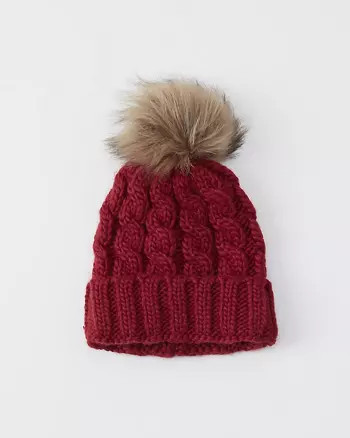 Pom-Pom Turn-Up Beanie | Abercrombie & Fitch US & UK