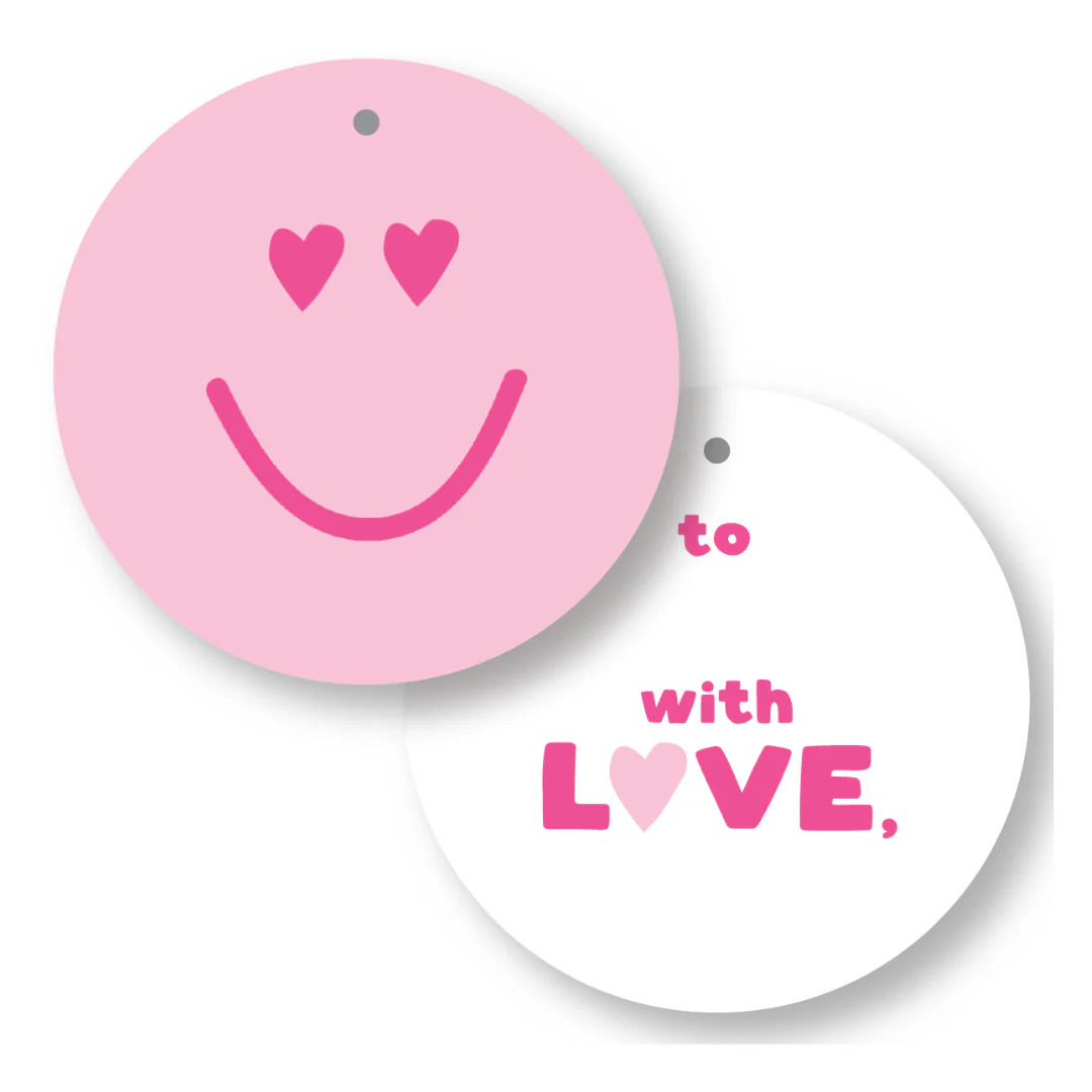 Heart Emoji Round Gift Tags | Joy Creative Shop