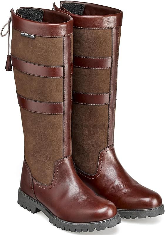 Harry Hall Denton Brown Long Horse Riding Boots for Women & Men | Equestrian Country Yard Walking... | Amazon (UK)