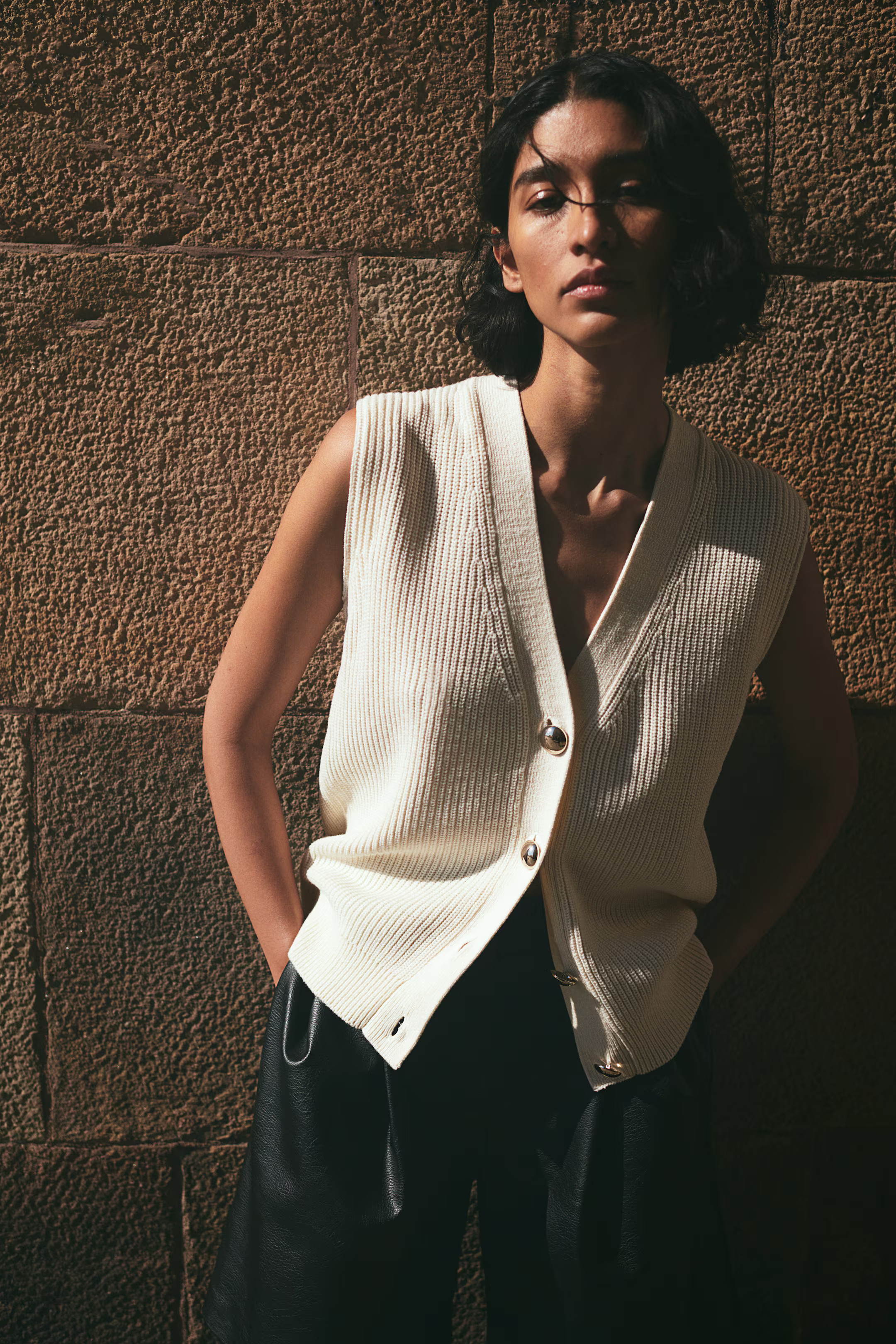 Rib-Knit Sweater Vest | H&M (US + CA)