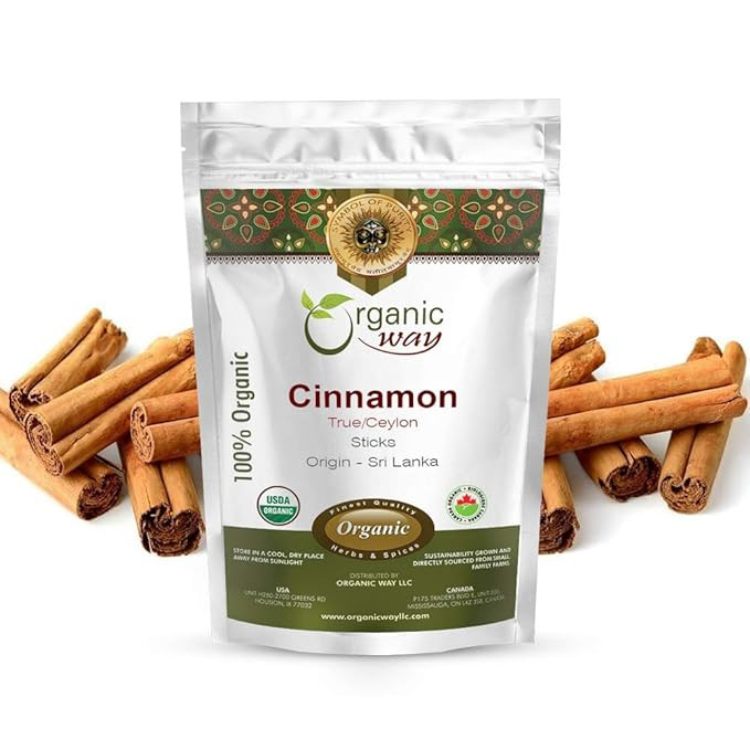 Organic Way True Ceylon Cinnamon Sticks (Cinnamomum Verum) - Adds Flavour | Organic & Kosher Cert... | Amazon (US)