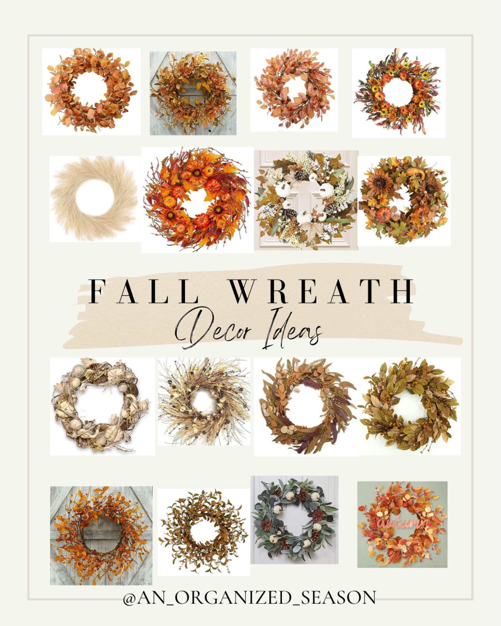 Time to decorate for Fall. These wreaths are just the right touch. Shop with An Organized Season

#LTKhome #LTKSeasonal #LTKFind