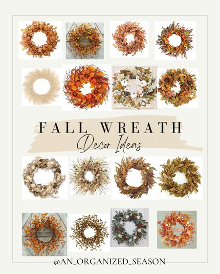 Time to decorate for Fall. These wreaths are just the right touch. Shop with An Organized Season

#LTKhome #LTKSeasonal #LTKFind