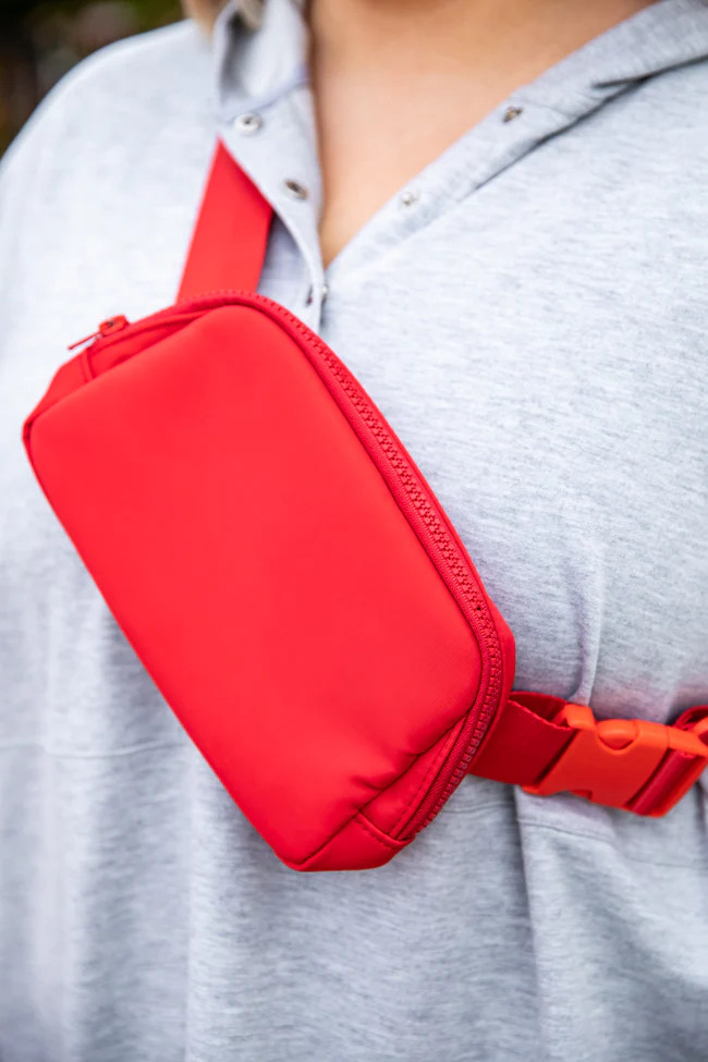 Places To Go Red Belt Bag | Pink Lily