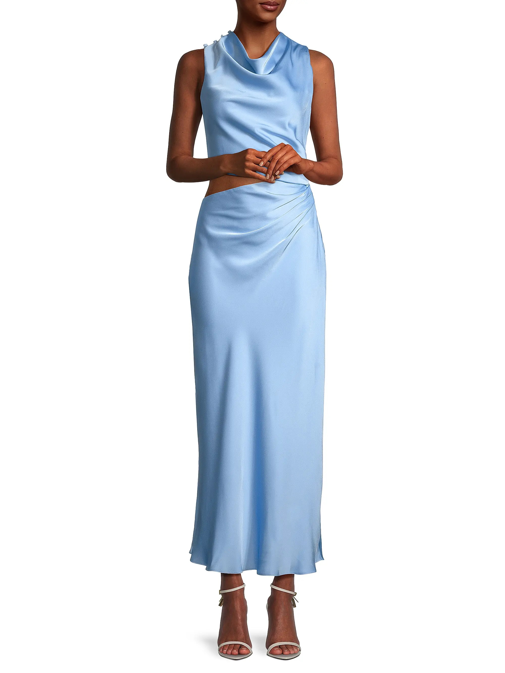 Amadeus Cowlneck Satin Maxi Dress | Saks Fifth Avenue