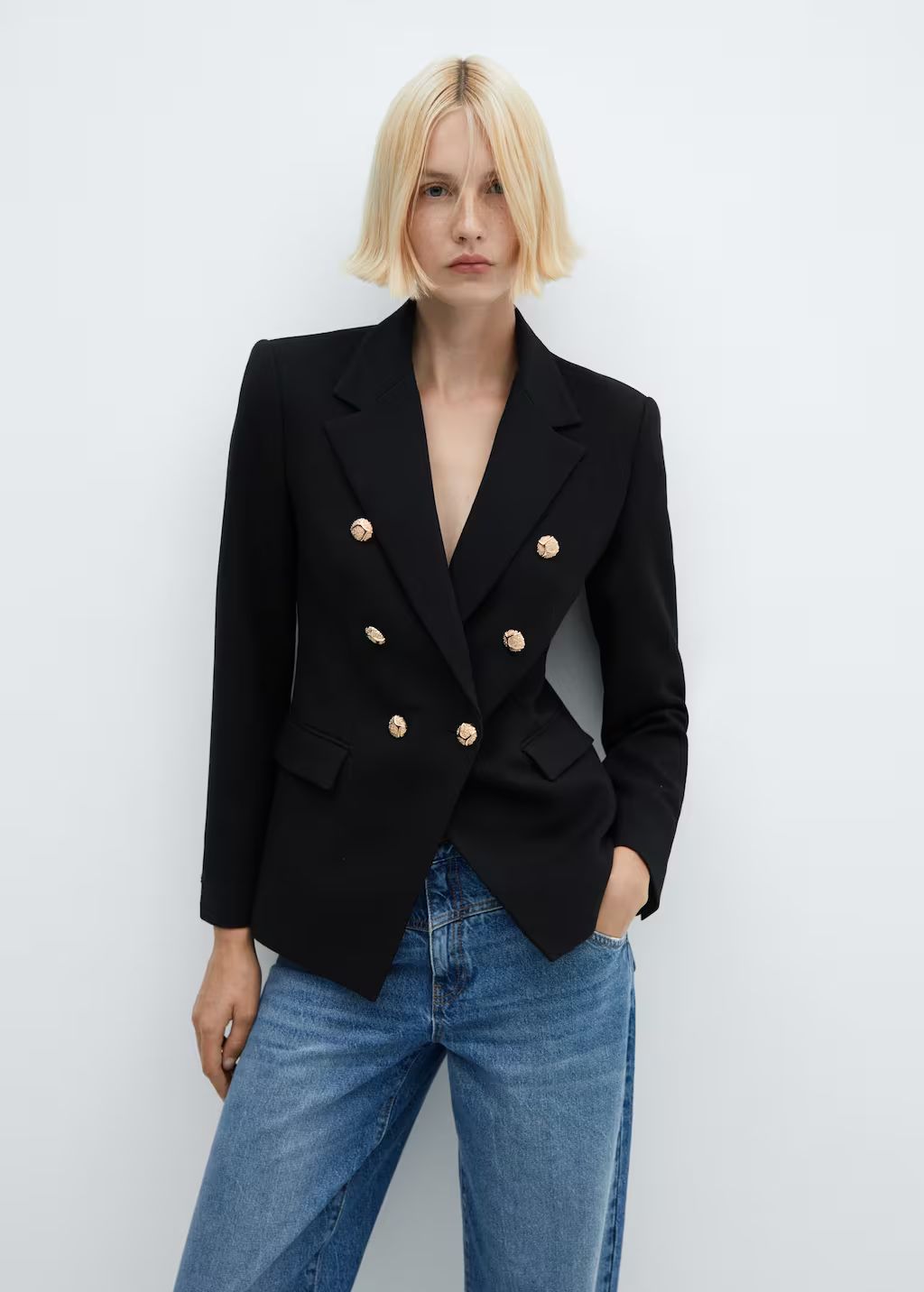 Double-breasted blazer | MANGO (US)