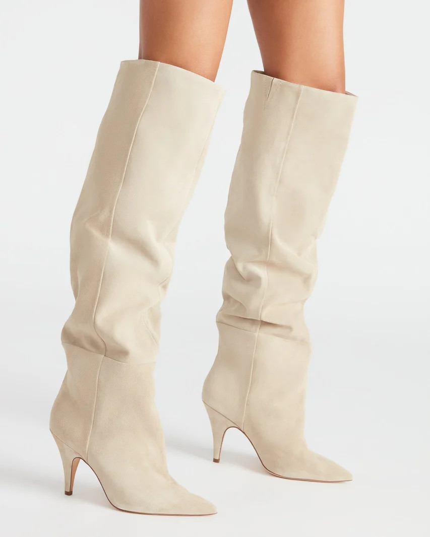BELLAMIE Sand Suede Knee-High Pointed Toe Boot | Women's Boots | Steve Madden (US)