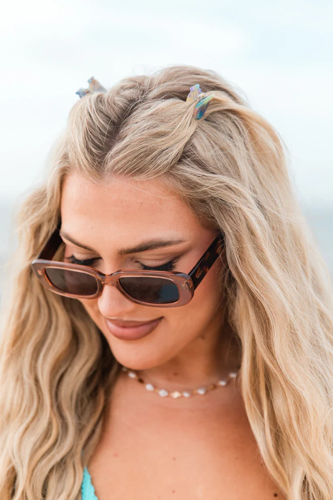 Mini Blue Shell Clip Set | Pink Lily