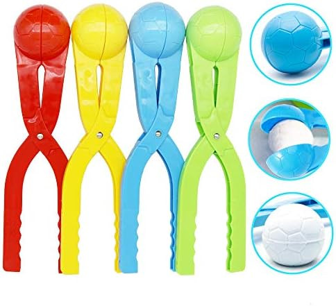 Snow Toys, Snowball Maker 4 Pack Snow Ball Shaper Molds Toys for Kids Snow Ball Fights Tool Kids ... | Amazon (US)