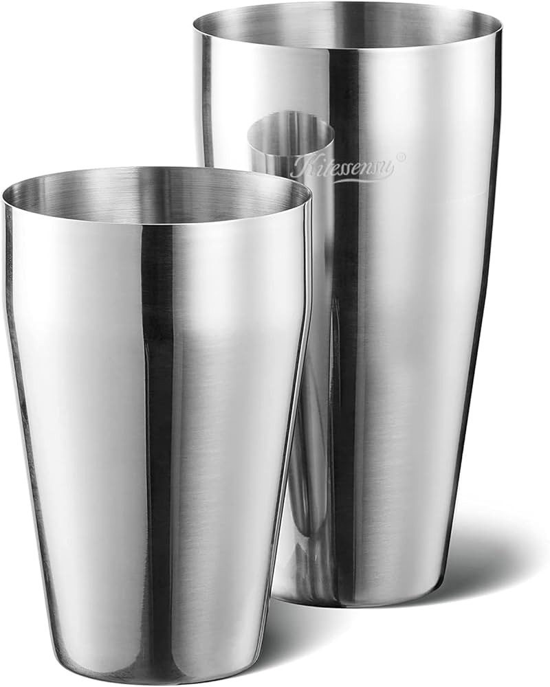 KITESSENSU Cocktail Shaker Set, 2-Piece Boston Shaker Set for Drink Mixing, Premium 18/8 Stainles... | Amazon (US)
