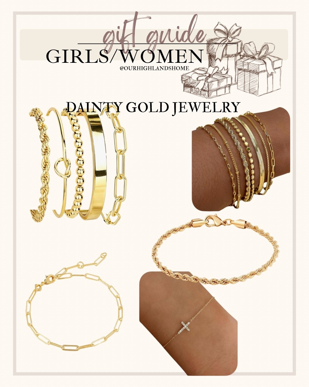 love all of these dainty gold bracelets. would make a great gift 

#LTKGiftGuide #LTKBeauty #LTKHoliday