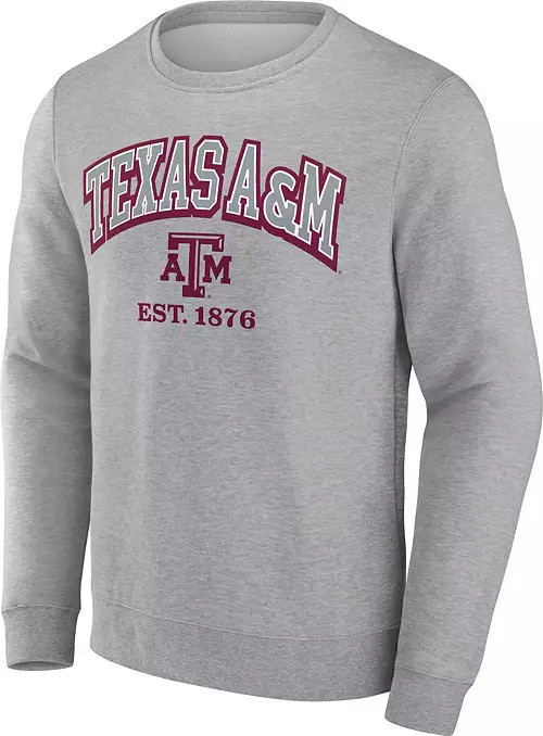 NCAA Men's Texas A&M Aggies Grey Original Crew Neck Sweatshirt | Dick's Sporting Goods | Dick's Sporting Goods
