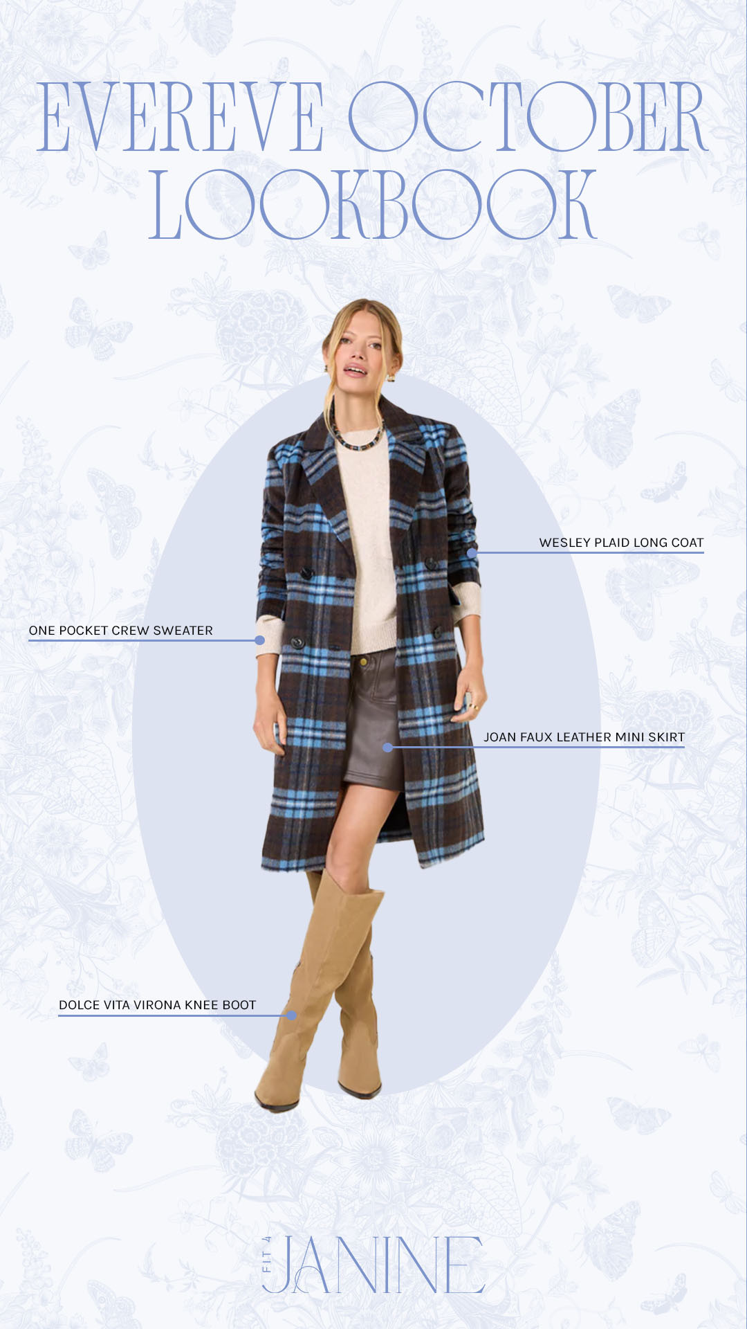 I just love this look for so many reasons! A stylish ensemble to wear to the office, then great conversation with friends over cocktails! All pieces are extremely versatile and are excellent investments to add to your wardrobe!

Fit4Janine, Evereve, Fashion, Fall Fashion, Plaid Coat, Sweater, Faux Leather Mini Skirt, Boots 

 #LTKSeasonal #LTKStyleTip #LTKShoeCrush