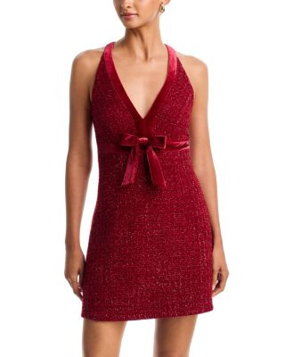 Aqua Sleeveless Tweed Bow Detail Dress - Exclusive | Bloomingdale's (US)