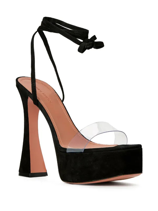 Amina Muaddi Sita 140mm Platform Sandals - Farfetch | Farfetch Global