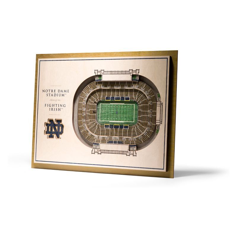 NCAA Notre Dame Fighting Irish 5-Layer StadiumViews 3D Wall Art | Target