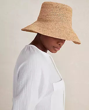 Haven Well Within Raffia Bucket Hat | Ann Taylor (US)