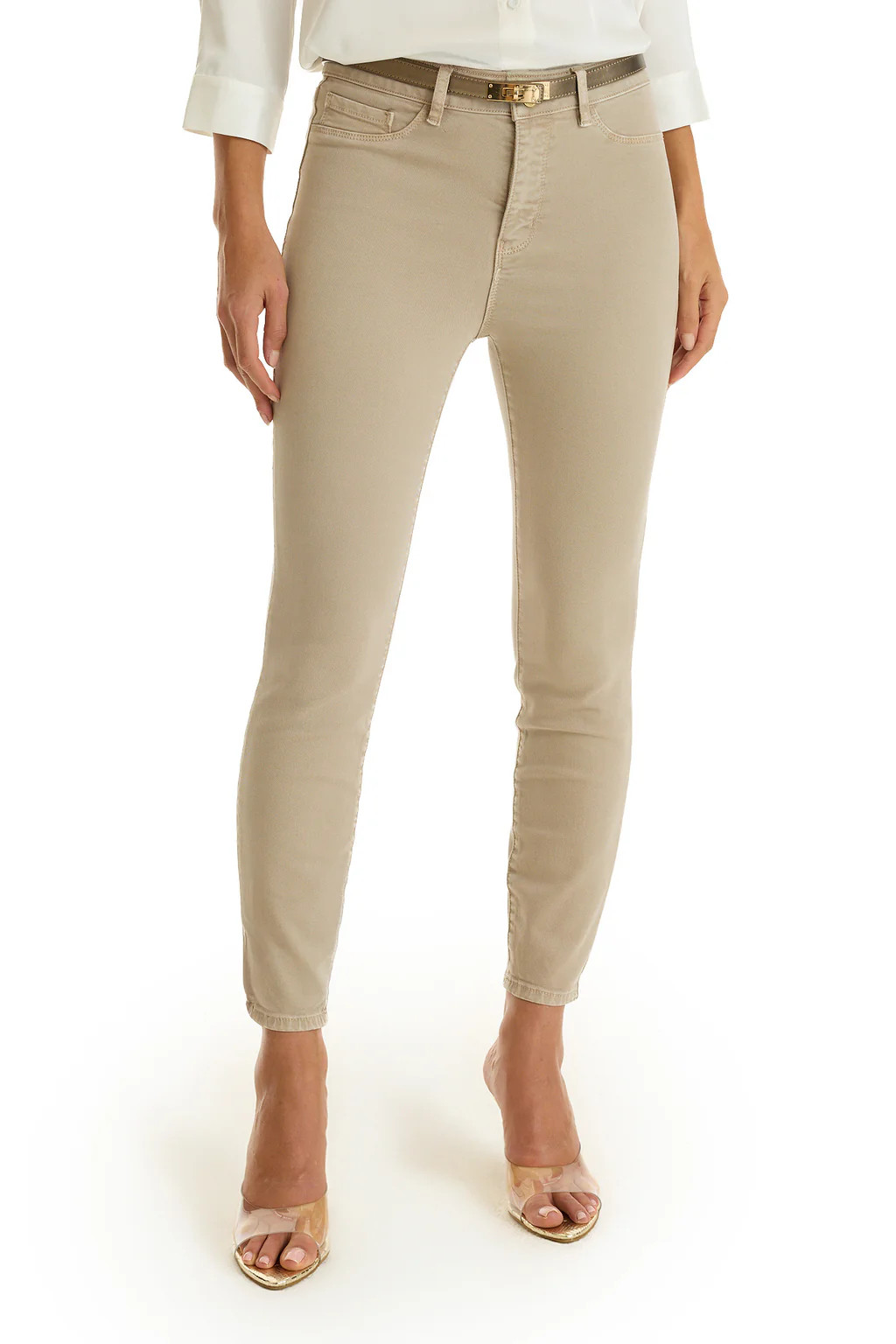 Nina Cropped Skinny Jean - Oatmeal | The Noli Shop