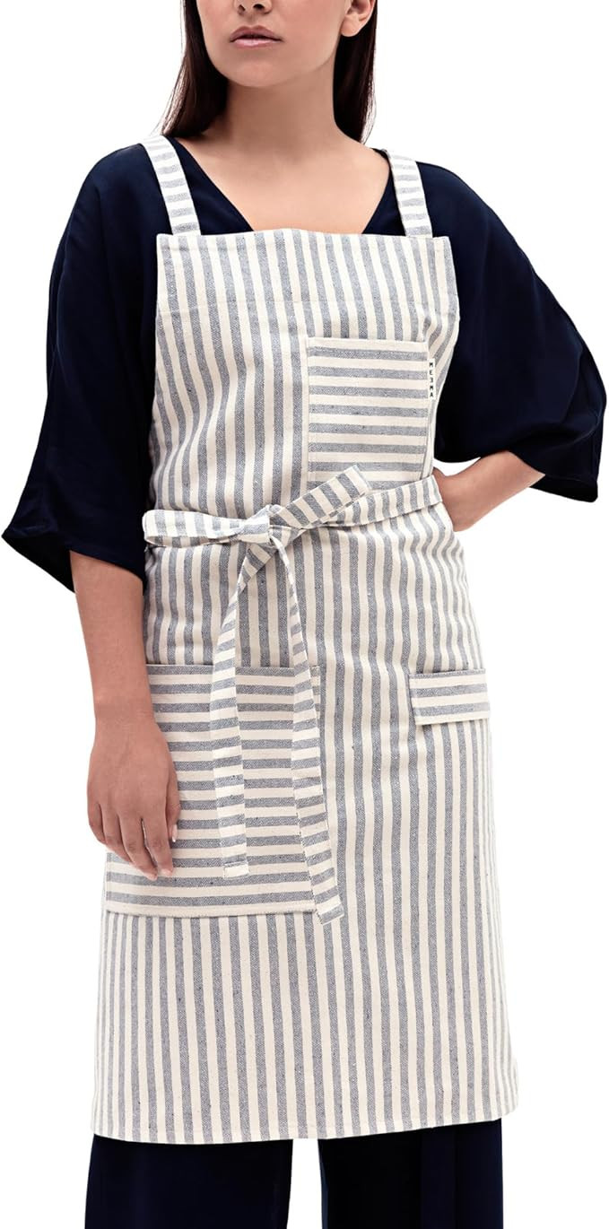 MEEMA Cooking Apron with Pockets, Cross Back Apron – Professional Chef Aprons for Men & Women, ... | Amazon (US)