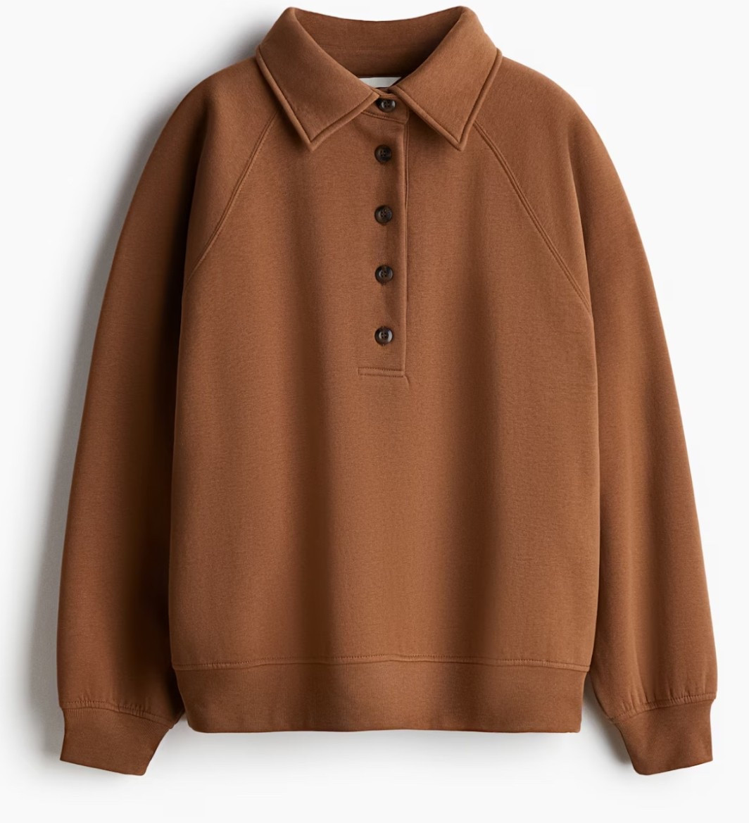 BROWN POLO SWEATSHIRT

#LTKWorkwear #LTKFindsUnder50