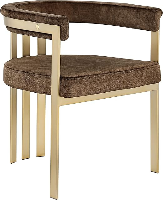 Meridian Furniture Marcello Collection Modern | Contemporary Velvet Upholstered Dining Chair with... | Amazon (US)