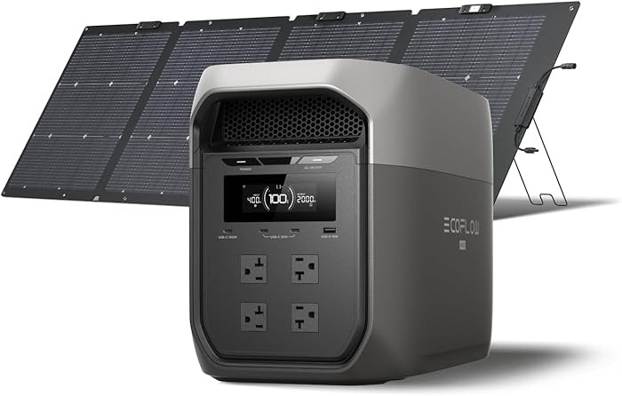 EF ECOFLOW Portable Power Station DELTA 3 MAX with 220W Solar Panel, 3400W X-Boost Output, Ultra-... | Amazon (US)