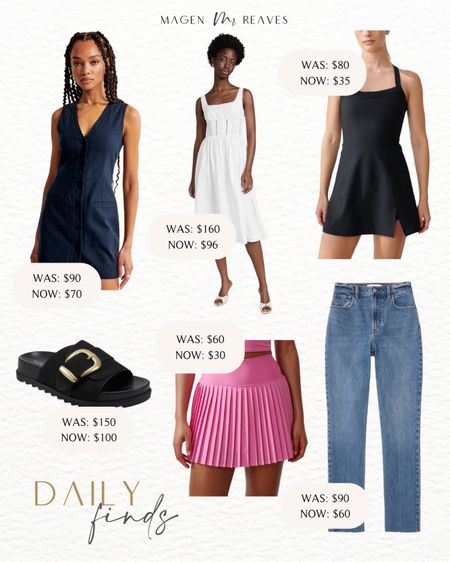 Daily Sale Finds - Pleated skirt - athletic dress - denim on sale - white dress on sale 

#LTKsalealert #LTKstyletip