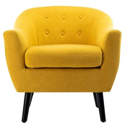 21" Armchair Wrought Studio Upholstery Color: Yellow | Wayfair North America