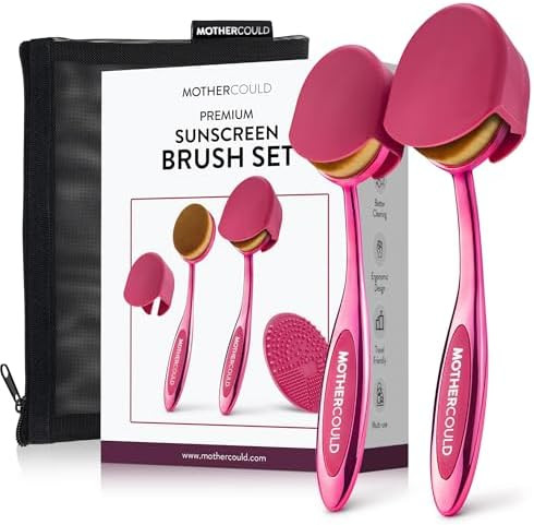 Mothercould Premium Sunscreen Brush Set Kids & Baby Sunblock Applicator with Metal Handles, Trave... | Amazon (US)