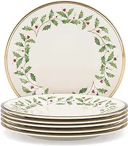 Amazon.com: Lenox 835218 Holiday Salad Plate Set, Buy 3 Get 6 : Home & Kitchen | Amazon (US)