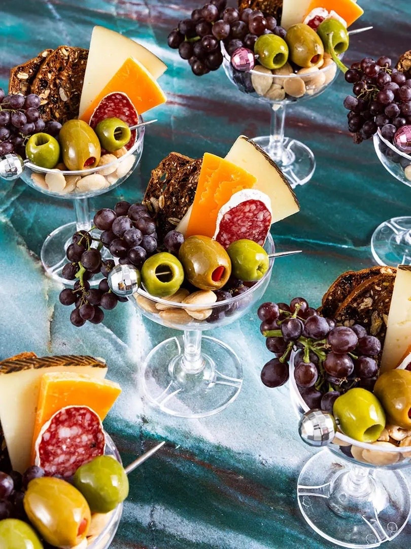 I’m always looking for elegant New Year’s Eve food ideas. This year I’m serving charcuterie bites in coupe glasses. These beautiful snacks are perfect for mingling, super photogenic, and easy to customize.

#LTKGiftGuide #LTKHoliday