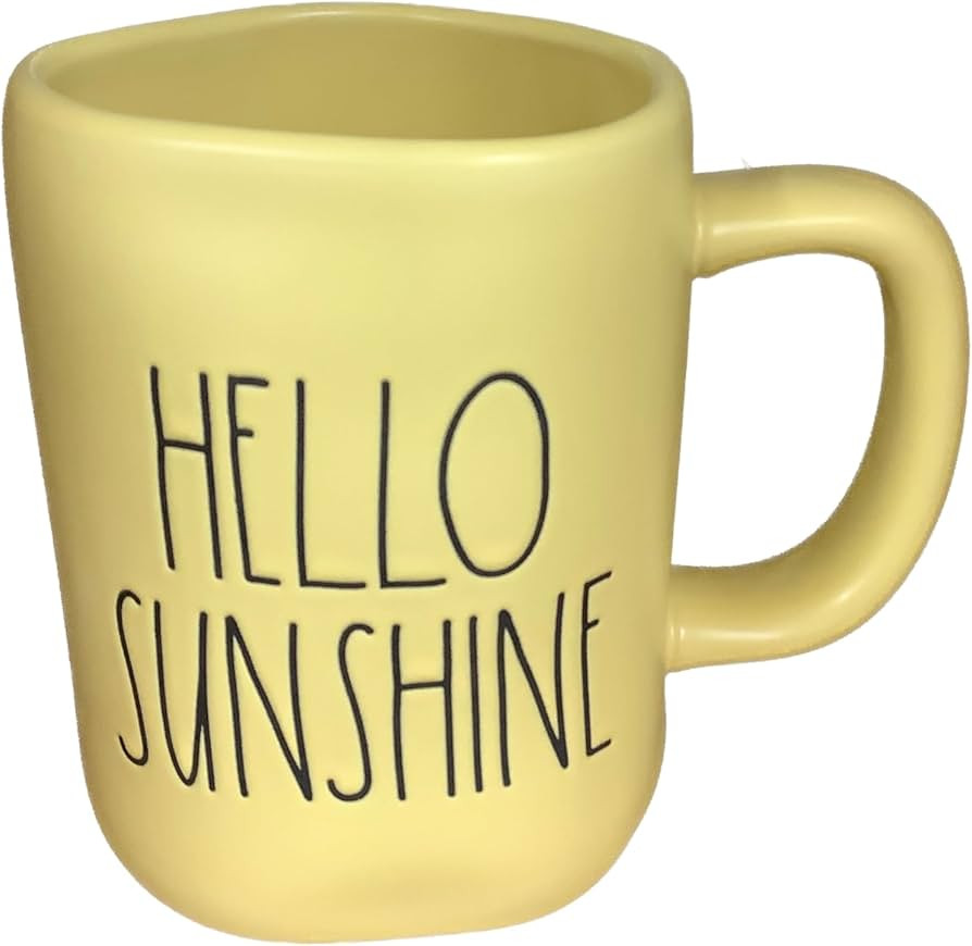 Amazon.com | Rae Dunn Hello Sunshine Coffee Mug, Mellow Yellow: Coffee Cups & Mugs | Amazon (US)