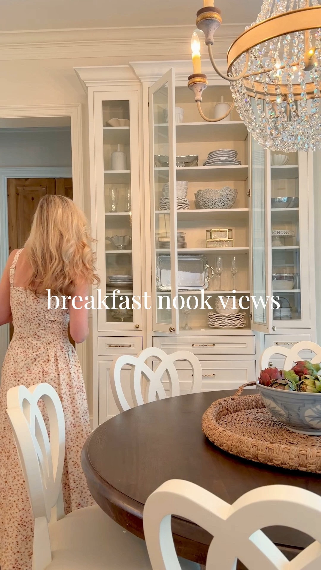 Breakfast nook views! Dining chairs on sale 60 inch round wooden dining table, blue and white hand painted bowl round woven tray, Abercrombie bra free dress ￼

#LTKSeasonal #LTKSaleAlert #LTKHome