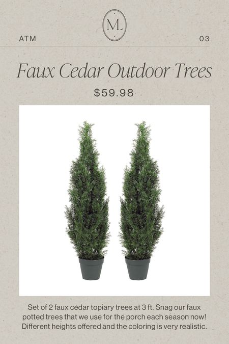 This weeks items that I’m loving at the moment to inspire your home, fashion style, well-being, health and overall lifestyle! Faux cedar trees
•
•
•
amazon finds, fall decor, neutral style, amazon home, amazon deals, home decor, affordable fall style, Christmas decor, kids gift, gift idea, Amazon Christmas decor, Amazon holiday decor, Christmas porch, Christmas inspo 

#LTKCyberWeek #LTKHoliday