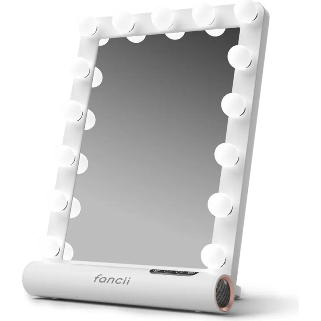 FANCII Madeline Mini Hollywood Mirror in White at Nordstrom, Size Medium | Nordstrom