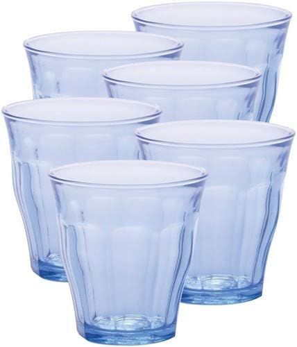 Duralex Made in France Picardie Marine Glass Tumbler Drinking Glasses, 7.75 ounce - Set of 6, Mar... | Amazon (US)
