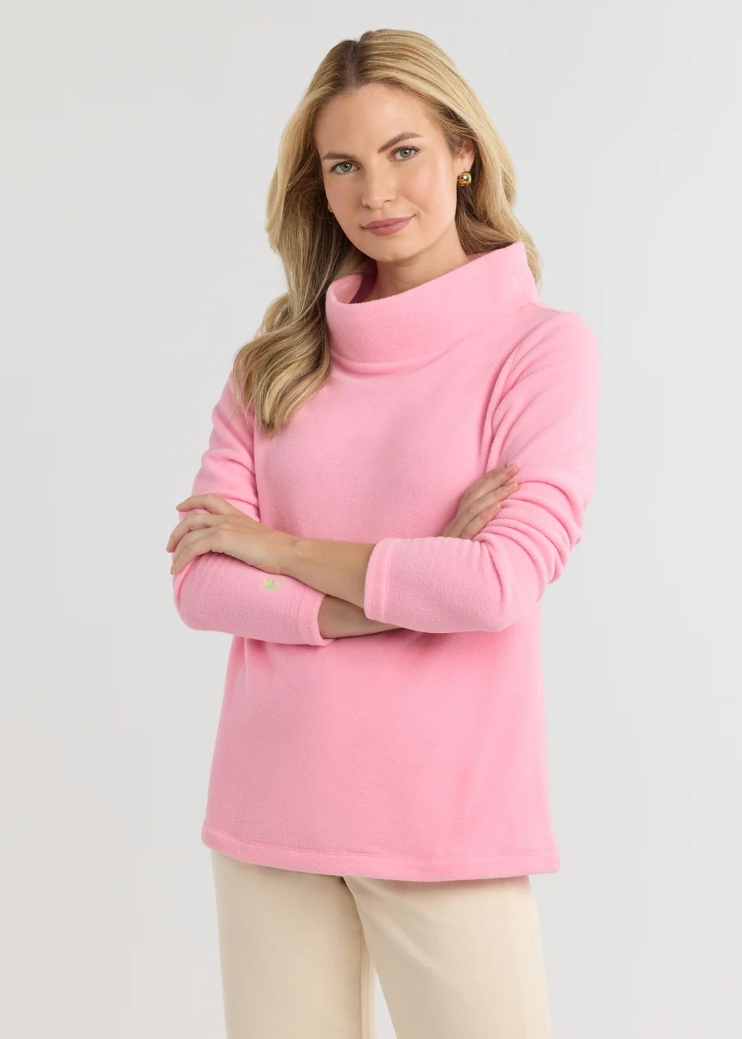 Greenpoint Boatneck in Vello Fleece (Prism Pink) | Dudley Stephens