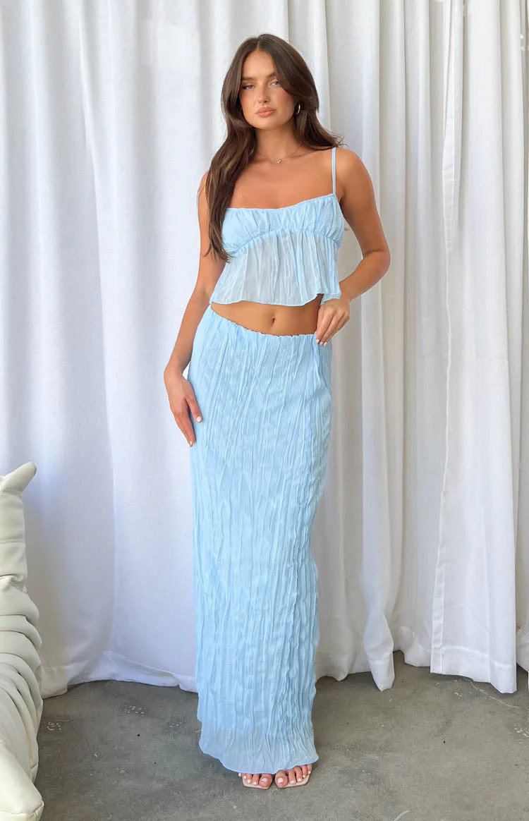 The Moment Blue Maxi Skirt | Beginning Boutique (US)
