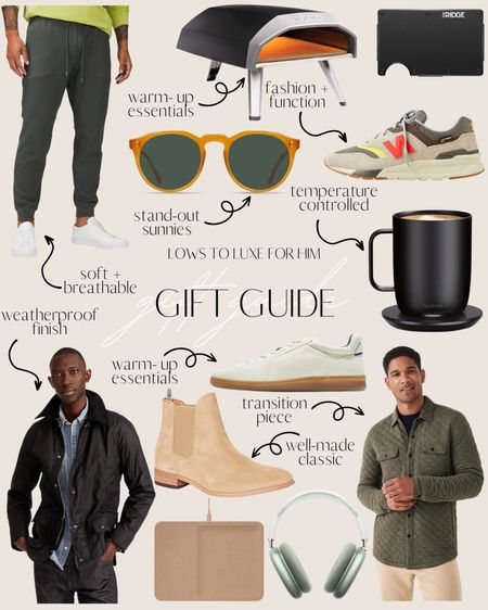 Gift Guide for Him - Men’s Clothing - Male Outfits - Soft Sweats - Warm Clothing - Jackets - Mug Warmer - Sunglasses - Boots - Sneakers - Shoes - Electronic Chargers - Headphones 

#LTKHoliday #LTKmens #LTKstyletip