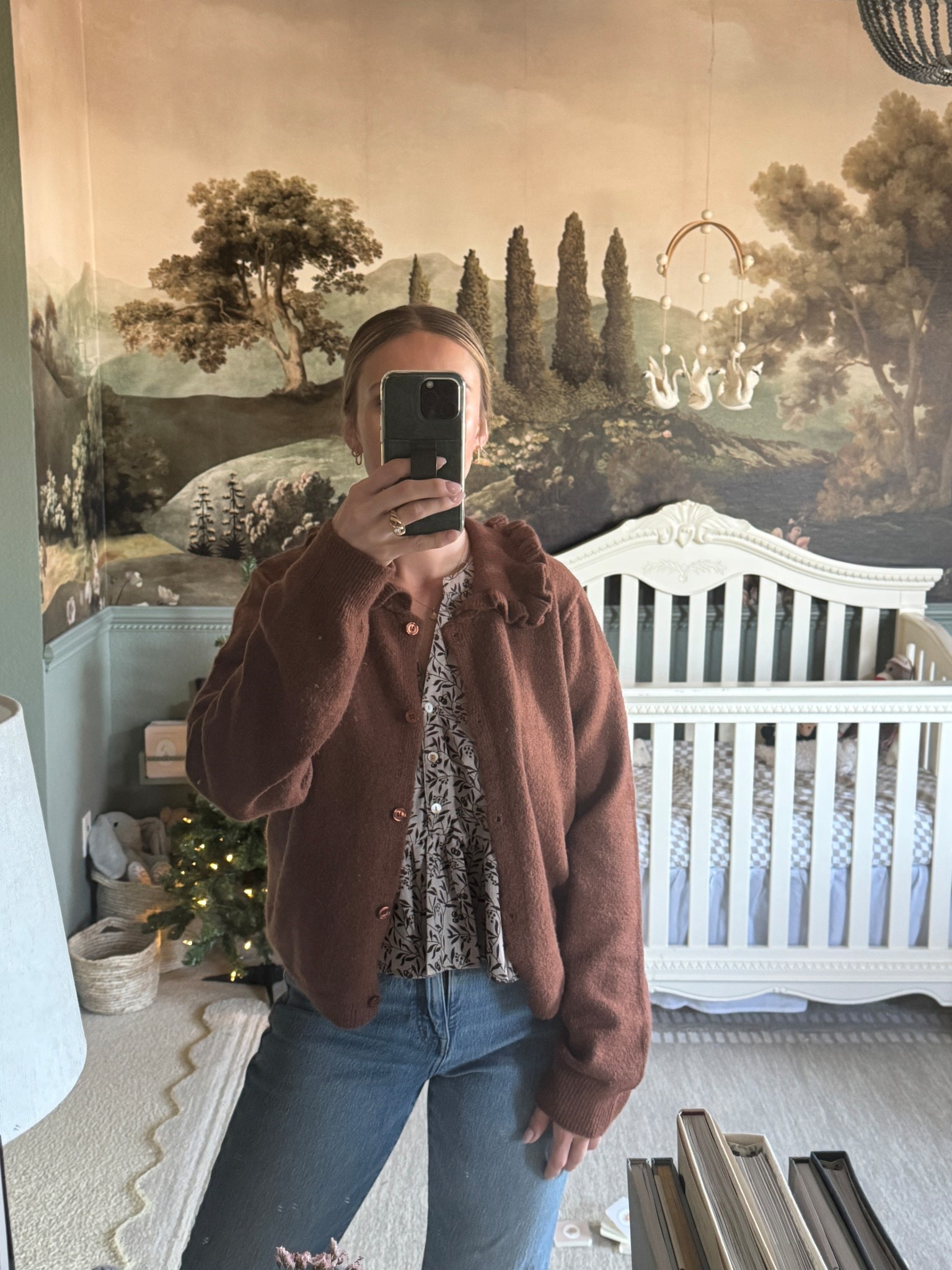 Ruffled collars are everything. I love the idea of elevating this look with a mule shoe. 

#LTKootd #LTKmomlife #LTKgrwm