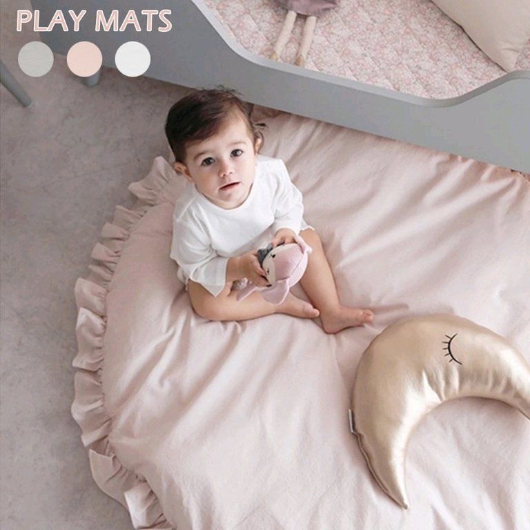Newborn Baby Padded Play Mats Soft Cotton Crawling Mat Kids Game Rugs Round Floor Carpet | Walmart (US)